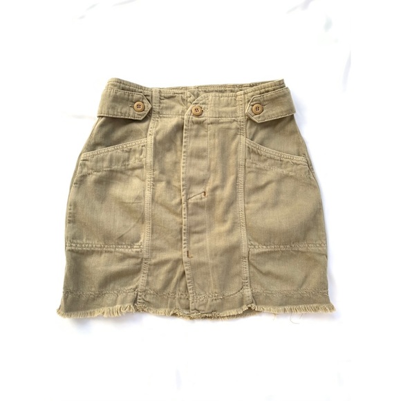 Free People High Waisted Mini Skirt Utility 8 - Picture 3 of 12
